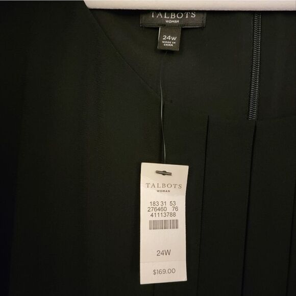 Talbots Black Pleated Dress - Picture 5 of 6